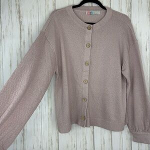Free People Mauve Pink Cardigan Sweater